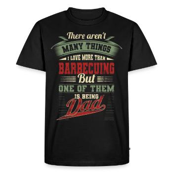 Fête des pères Grill Grill Papa Cadeau d’anniversaire - T-shirt Premium bio Homme - noir - Devant - Nico (187cm)