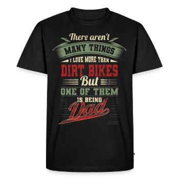Fête des pères Dirt Bike Motocross Cadeau d’anniversaire - T-shirt Premium bio Homme - noir - Devant - Nico (187cm)