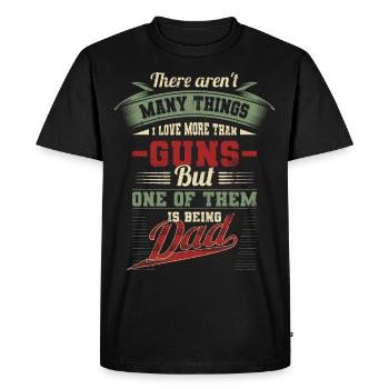 Father’s Day Rifles Veteran Papa Père Cadeau Père - T-shirt Premium bio Homme - noir - Devant - Nico (187cm)