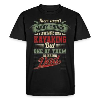 Father's Day Kayaking Daddy Daddy Gift - Men's Premium Organic T-Shirt - black - Front - Nico (187cm)