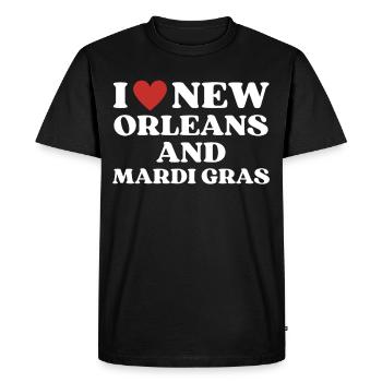 Mardi Gras Costume - I love New Orleans 2023 - Men's Premium Organic T-Shirt - black - Front - Nico (187cm)