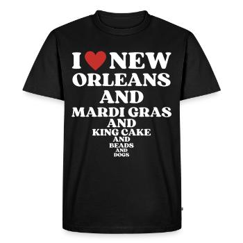 Mardi Gras Costume - I love New Orleans 2023 - Men's Premium Organic T-Shirt - black - Front - Nico (187cm)