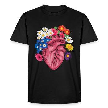 Anatomy Cardiac Cardiology Cardiac Surgery - Men's Premium Organic T-Shirt - black - Front - Nico (187cm)