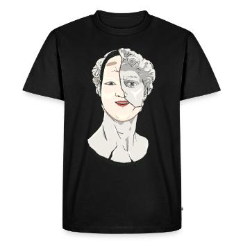 Angura Kei Masque Nô Esthétique Japonaise Foncée - T-shirt Premium bio Homme - noir - Devant - Nico (187cm)