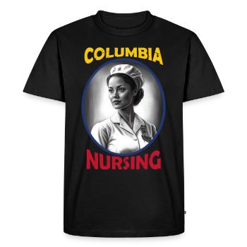 Infirmière de Columbia Infirmière future - T-shirt Premium bio Homme - noir - Devant - Nico (187cm)