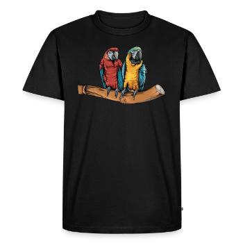 Ara Perroquet I Amérique du Sud Oiseau exotique pour - T-shirt Premium bio Homme - noir - Devant - Nico (187cm)