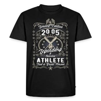 Vintage 2005 Baseball Cadeau d’anniversaire Hobby - T-shirt Premium bio Homme - noir - Devant - Nico (187cm)