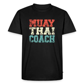 Muay Thai Coach Martial Arts Martial Artist - Men's Premium Organic T-Shirt - black - Front - Nico (187cm)