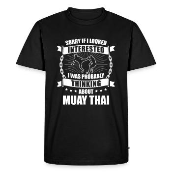 Je pensais probablement à Muay Thai Coach - T-shirt Premium bio Homme - noir - Devant - Nico (187cm)