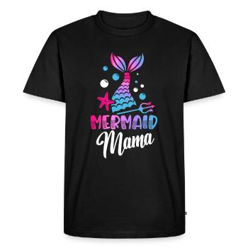 Mermaid Mama Mermaid Lovers - Men's Premium Organic T-Shirt - black - Front - Nico (187cm)
