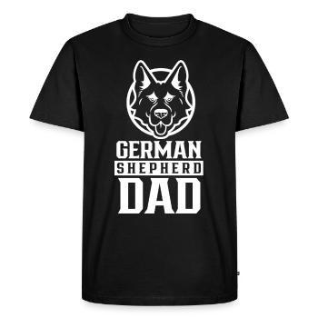 German Shepherd Papa Boy Type Pet Cute - Men's Premium Organic T-Shirt - black - Front - Nico (187cm)