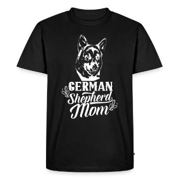 German Shepherd Mama Girl Pet Cute - Men's Premium Organic T-Shirt - black - Front - Nico (187cm)