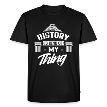 L’histoire, c’est mon truc Profession Historien - T-shirt Premium bio Homme - noir - Devant - Nico (187cm)