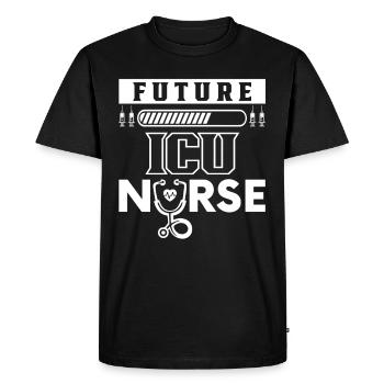 Future Intensive Care Nurse Training - Men's Premium Organic T-Shirt - black - Front - Nico (187cm)