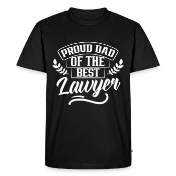 Fier père du meilleur avocat Avocat Avocat - T-shirt Premium bio Homme - noir - Devant - Nico (187cm)