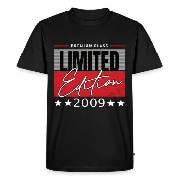 Limited Edition 2009 - Männer Premium Bio T-Shirt - Schwarz - Vorne - Nico (187cm)