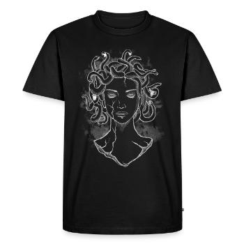 Art Academia Esthétique Méduse Mythologie grecque - T-shirt Premium bio Homme - noir - Devant - Nico (187cm)