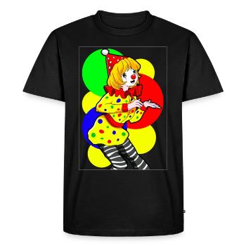 Clowncore Esthétique Anime Girl Party Clown - T-shirt Premium bio Homme - noir - Devant - Nico (187cm)