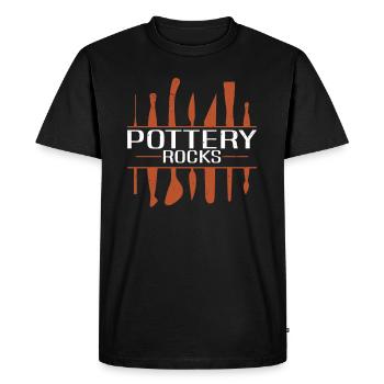 Poterie Argile Cours de poterie Poterie Getöpfert - T-shirt Premium bio Homme - noir - Devant - Nico (187cm)