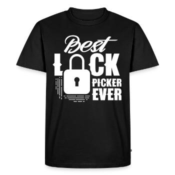 The Best Lock Picker Ever Lock Picking - Men's Premium Organic T-Shirt - black - Front - Nico (187cm)