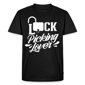 Lock Picking Lovers Cracking Lock Cracker - T-shirt Premium bio Homme - noir - Devant - Nico (187cm)