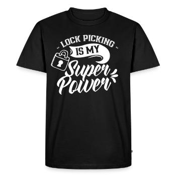 Lock picking is my superpower Lock Picking - Men's Premium Organic T-Shirt - black - Front - Nico (187cm)
