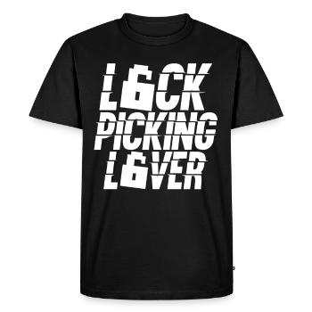 Lock Picking Lovers Cracking Lock Cracker - T-shirt Premium bio Homme - noir - Devant - Nico (187cm)