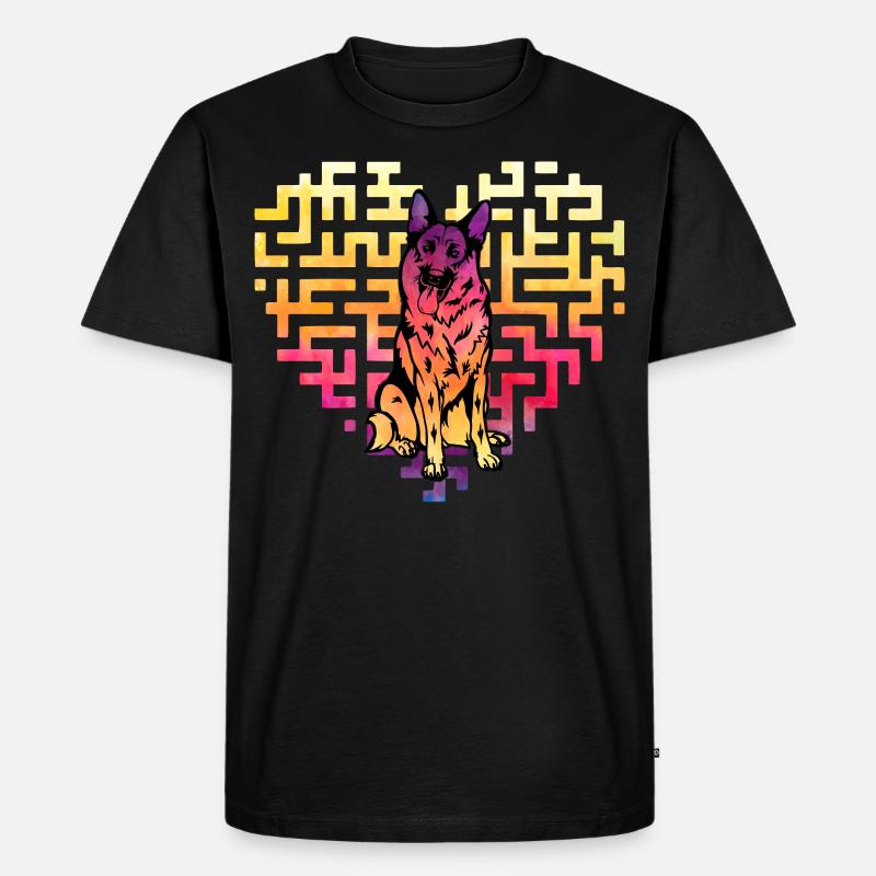 Deutscher Schäferhund - Männer Premium Bio T-Shirt - Schwarz