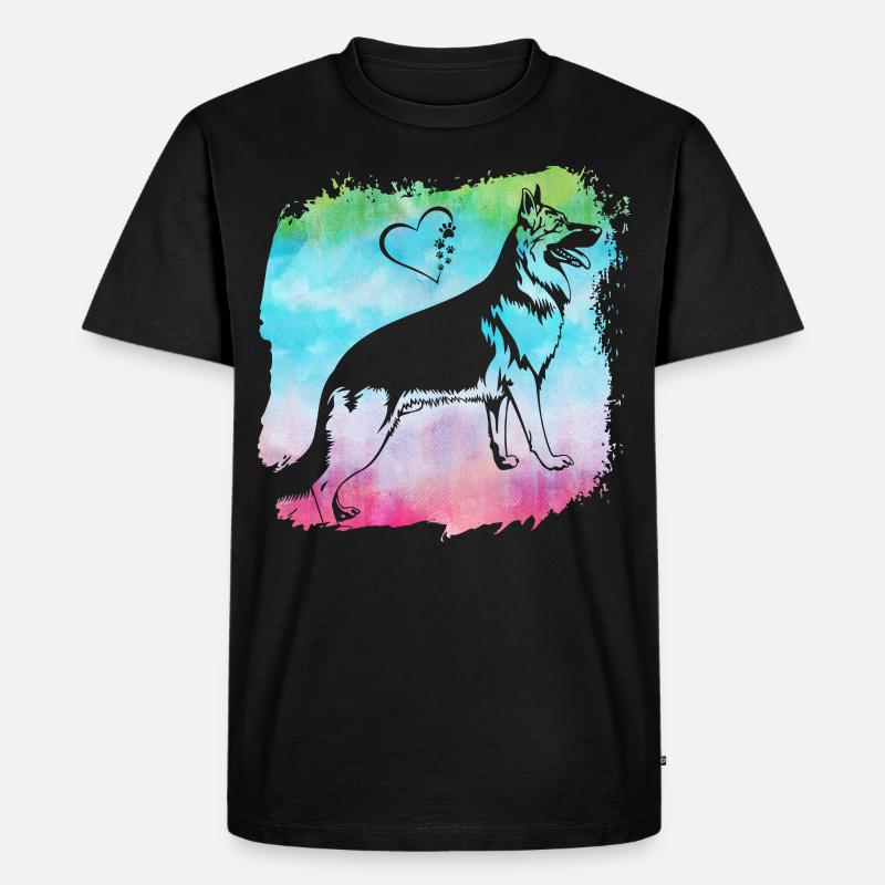 Deutscher Schäferhund - Männer Premium Bio T-Shirt - Schwarz