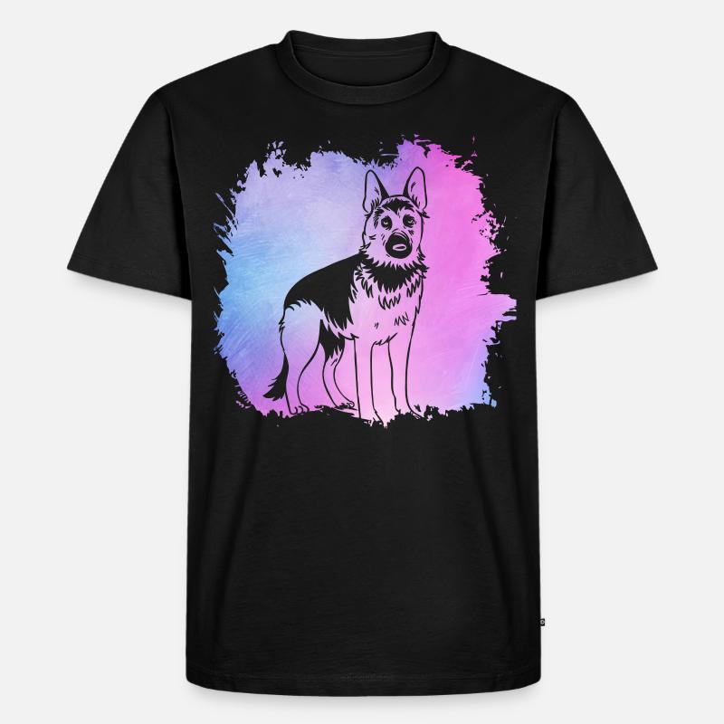 Deutscher Schäferhund - Männer Premium Bio T-Shirt - Schwarz