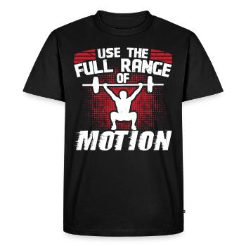 Strongman gamme complète de Motion Gym Musculation - T-shirt Premium bio Homme - noir - Devant - Nico (187cm)
