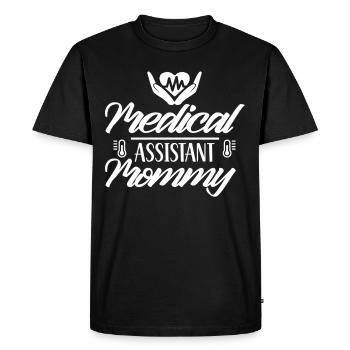 Assistante médicale Mami Profession médicale - T-shirt Premium bio Homme - noir - Devant - Nico (187cm)
