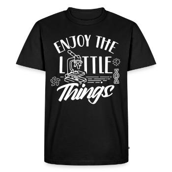 Enjoy the little things Microscope Microscopes - Men's Premium Organic T-Shirt - black - Front - Nico (187cm)