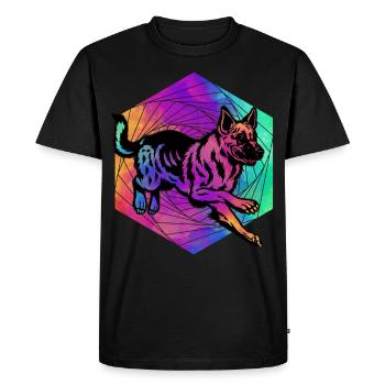 German Shepherd - Men's Premium Organic T-Shirt - black - Front - Nico (187cm)