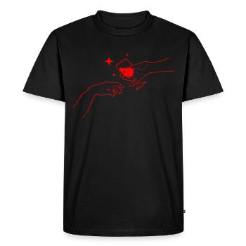 Boujee Création Esthétique D’Adam Wine Bougie - T-shirt Premium bio Homme - noir - Devant - Nico (187cm)