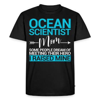 Drôle de biologiste marin Biologie marine - T-shirt Premium bio Homme - noir - Devant - Nico (187cm)