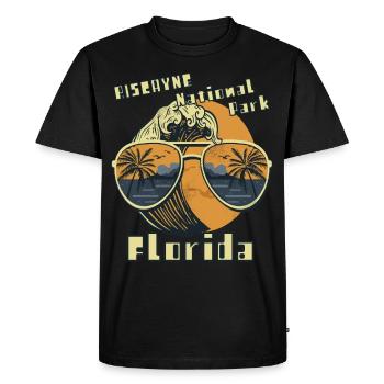 Lunettes de soleil Florida Biscayne Palms Beach Nationa - T-shirt Premium bio Homme - noir - Devant - Nico (187cm)