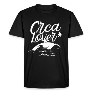 Amoureux des orques Orques Baleine Protéger la mer - T-shirt Premium bio Homme - noir - Devant - Nico (187cm)