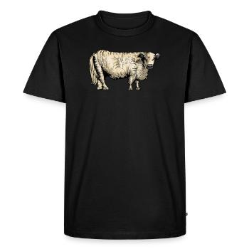 Galloway cattle I Scotland cattle breeding for - Men's Premium Organic T-Shirt - black - Front - Nico (187cm)