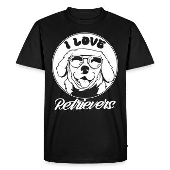J’adore Retriever Pet Retrievers Dog - T-shirt Premium bio Homme - noir - Devant - Nico (187cm)