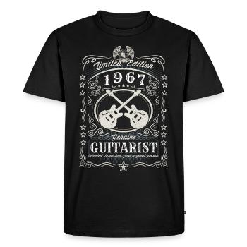 Vintage 1967 Guitarist Birthday Gift Hobby - Men's Premium Organic T-Shirt - black - Front - Nico (187cm)