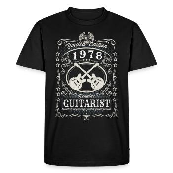 Vintage 1978 Guitarist Birthday Gift Hobby - Men's Premium Organic T-Shirt - black - Front - Nico (187cm)