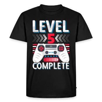 5ème année terminée Realschule Gymnasium Gamer - T-shirt Premium bio Homme - noir - Devant - Nico (187cm)