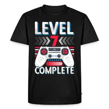 7th grade completed Realschule Gymnasium Gamer - Men's Premium Organic T-Shirt - black - Front - Nico (187cm)
