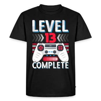 Abi Graduation 13ème année Abitur Gymnasium Niveau 13 - T-shirt Premium bio Homme - noir - Devant - Nico (187cm)