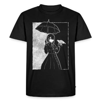 Finnish Goth Aesthetic Goth Anime Girl Gothic - Men's Premium Organic T-Shirt - black - Front - Nico (187cm)