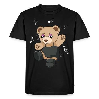 Finnish Goth Aesthetic Gothic Bear Goth - Men's Premium Organic T-Shirt - black - Front - Nico (187cm)