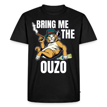 Ouzo saying for Greeks One Ouzo a Day - Men's Premium Organic T-Shirt - black - Front - Nico (187cm)