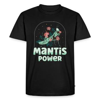Mantis Power Future Entomologiste Mante religieuse - T-shirt Premium bio Homme - noir - Devant - Nico (187cm)