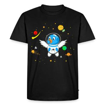 Astronaute éleveur de chiens - T-shirt Premium bio Homme - noir - Devant - Nico (187cm)